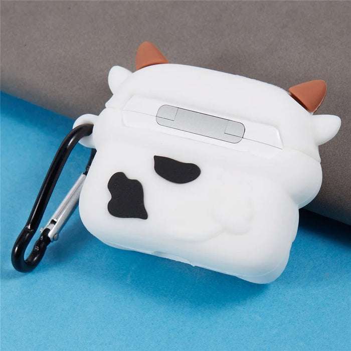 For Apple AirPods 3 Silicone Cover Milk Tea Cow Bluetooth-compatible Earphones Protective Case - 4