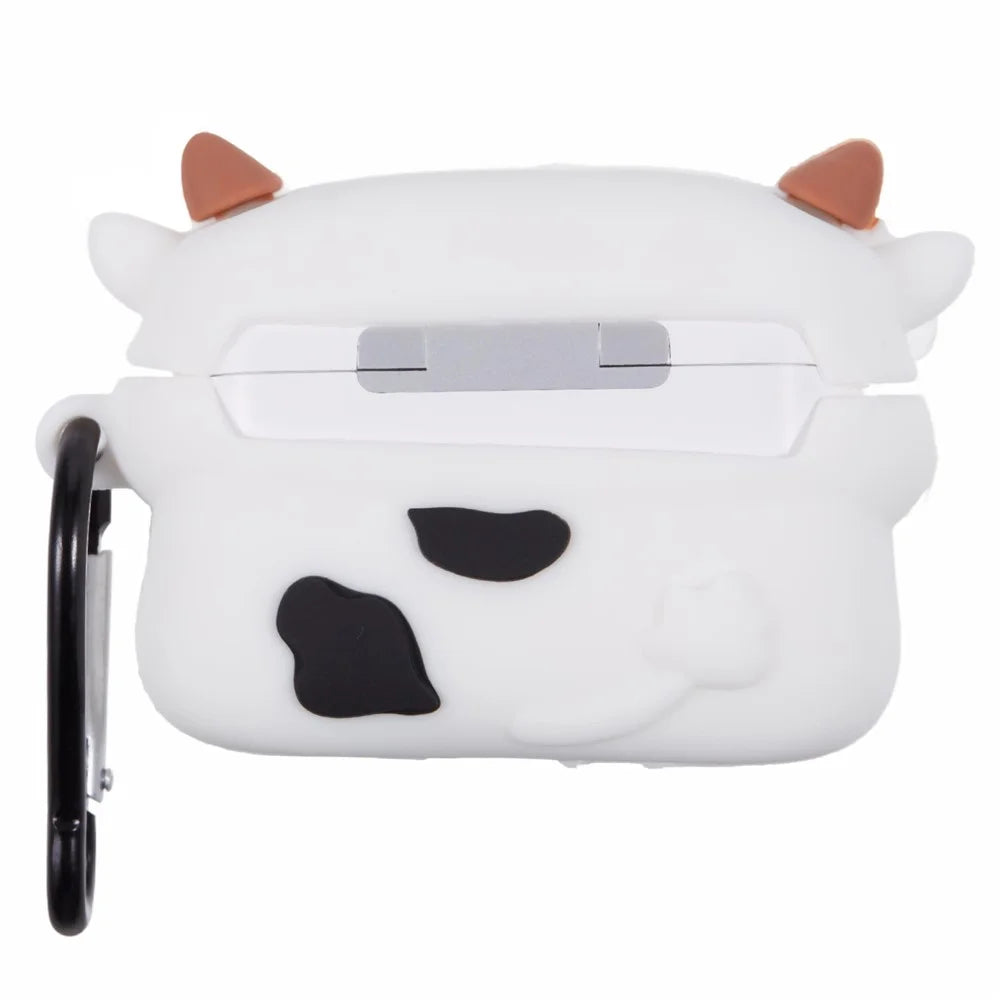 For Apple AirPods Pro Silicone Cover Milk Tea Cow Bluetooth-compatible Earphones Protective Case - 2