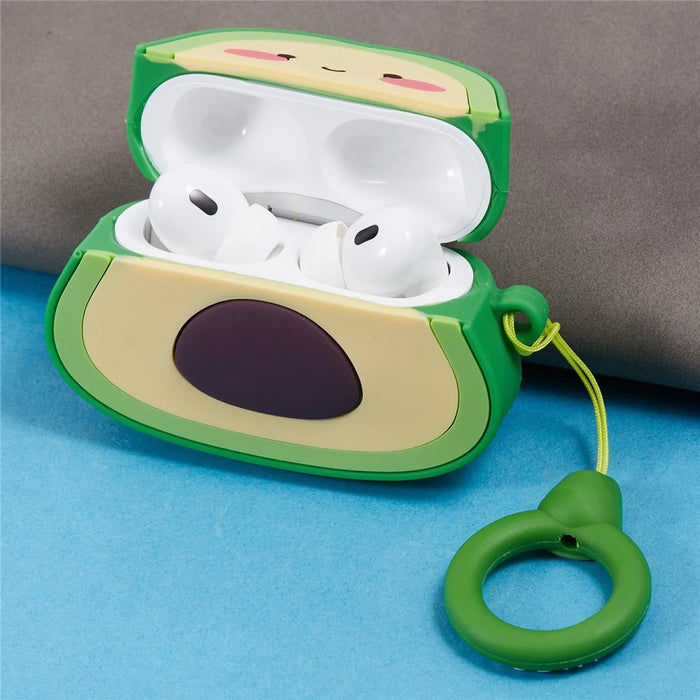 For Apple AirPods Pro Bluetooth-compatible Earphones Silicone Cover Cartoon Avocado Protective Case - 5