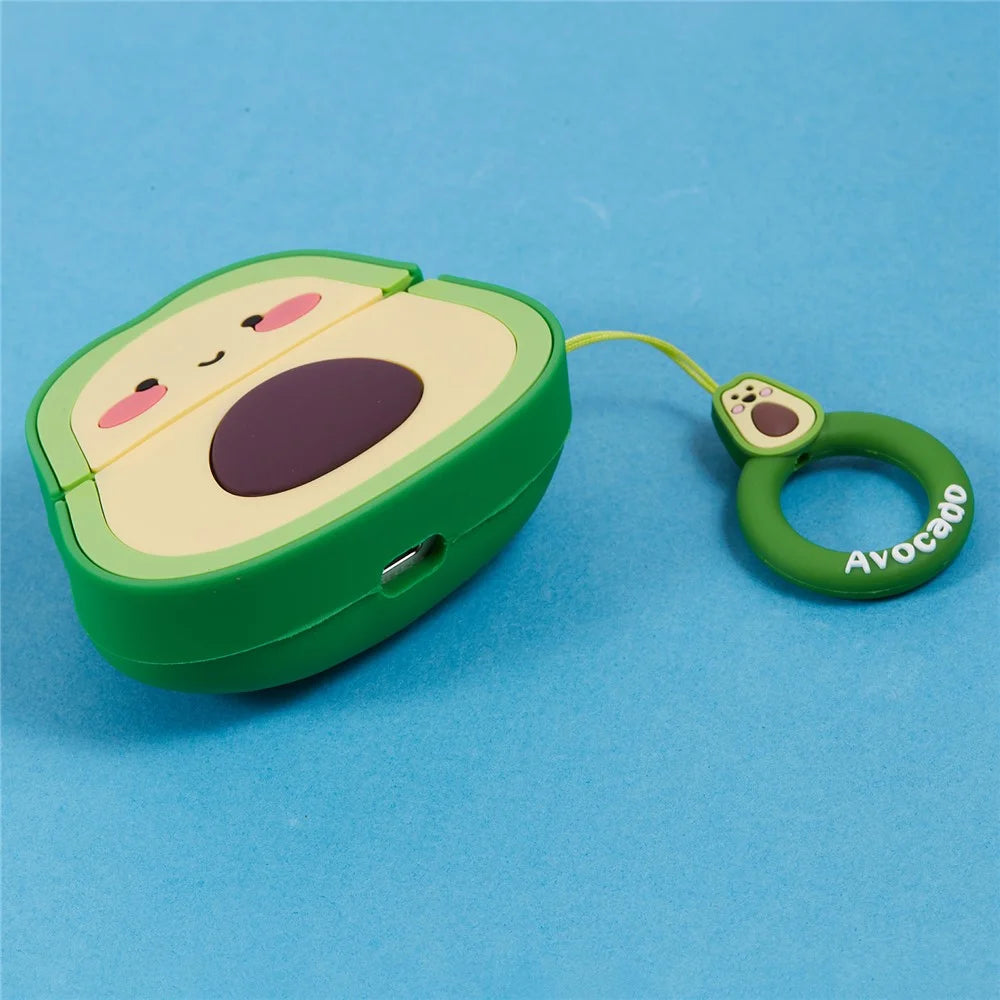 For Apple AirPods Pro Bluetooth-compatible Earphones Silicone Cover Cartoon Avocado Protective Case - 6