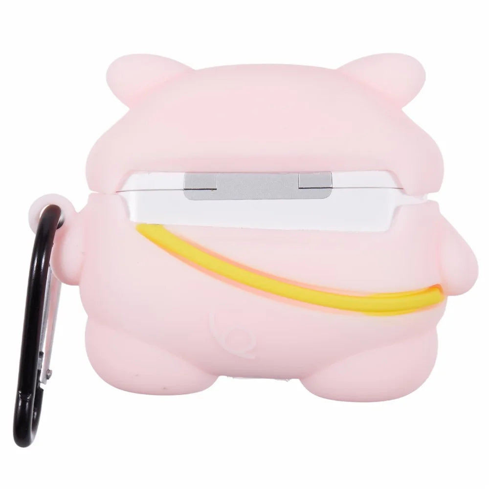 For Apple AirPods Pro Silicone Cover Lovely Cartoon Pig Bluetooth-compatible Earphones Protective Case - 2