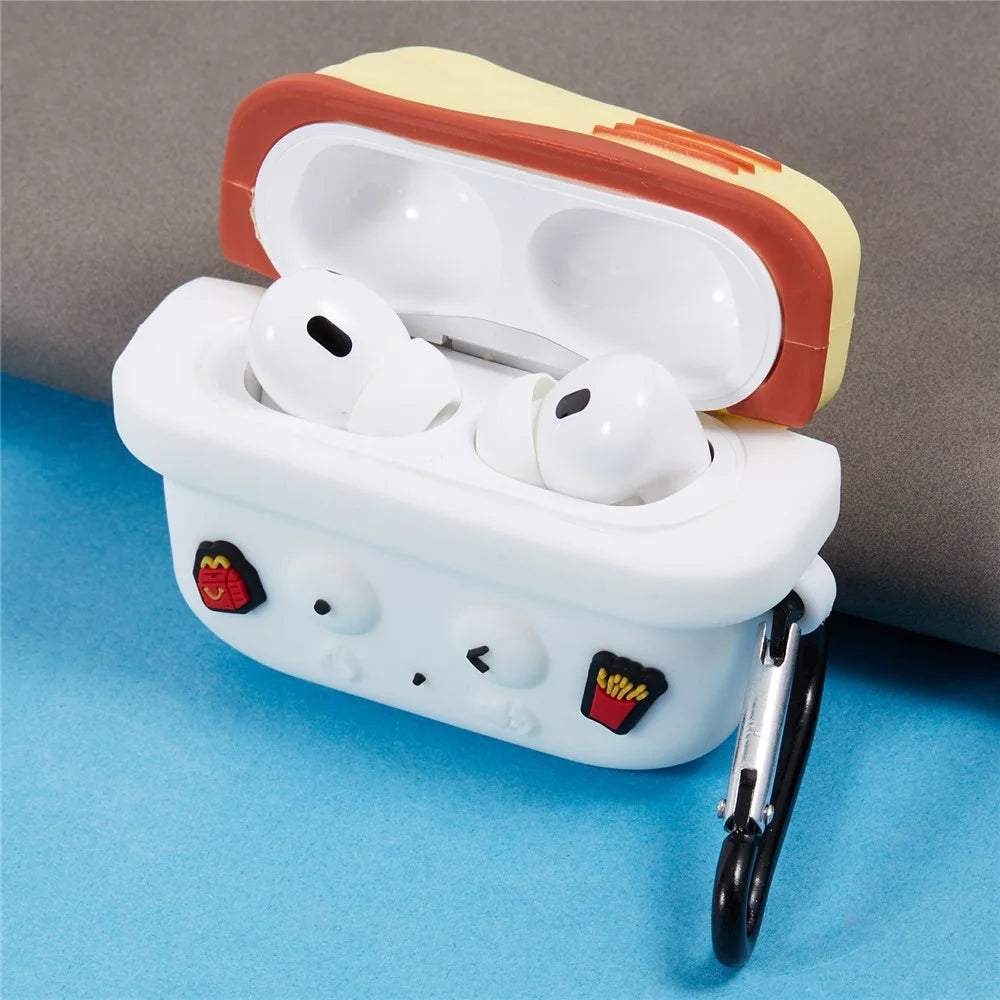 For Apple AirPods Pro 2 / AirPods Pro Bluetooth-compatible Earphones Silicone Cover Chicken Nuggets Protective Case - 5