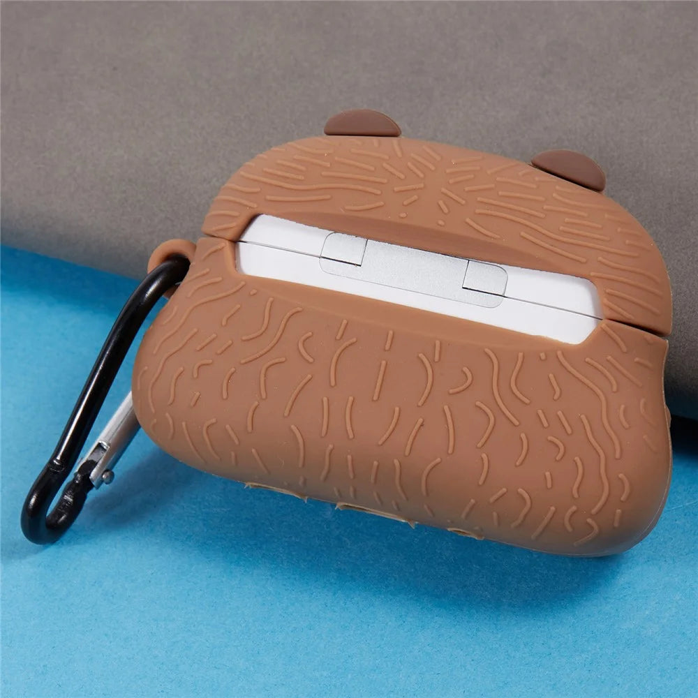 For Apple AirPods Pro 2 / AirPods Pro Silicone Cover Cute Capybara Bluetooth-compatible Earphones Protective Case - 4