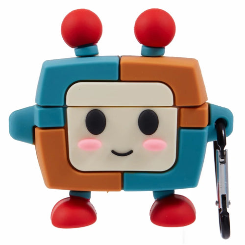 For Apple AirPods Pro Bluetooth-compatible Earphones Silicone Cover Colorful Robot Protective Case with Carabiner - 1