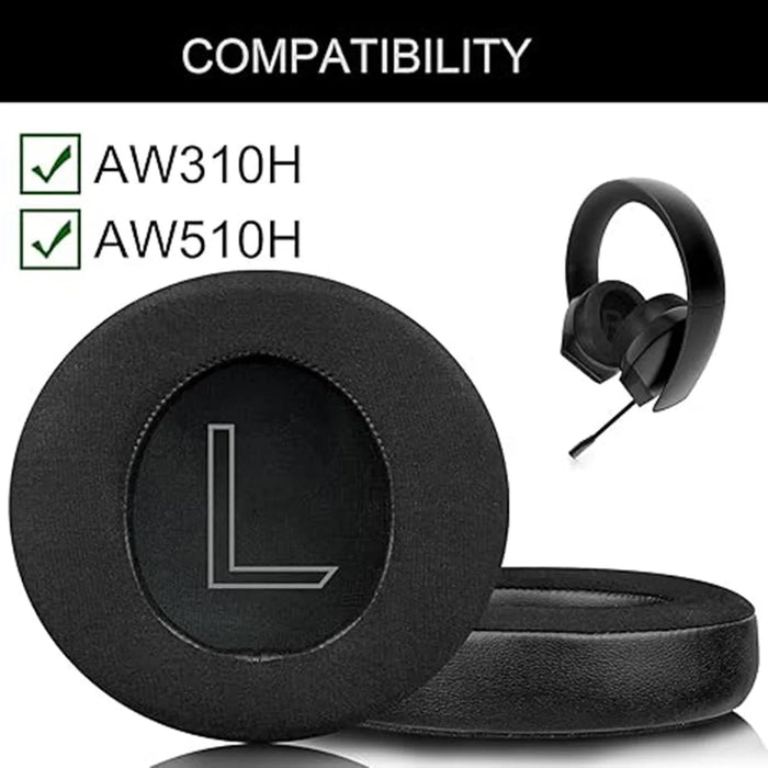For Dell Alienware AW510H / AW310H Gaming Headset Cooling Gel + Memory Foam Ear Cushions with Crowbar - 3