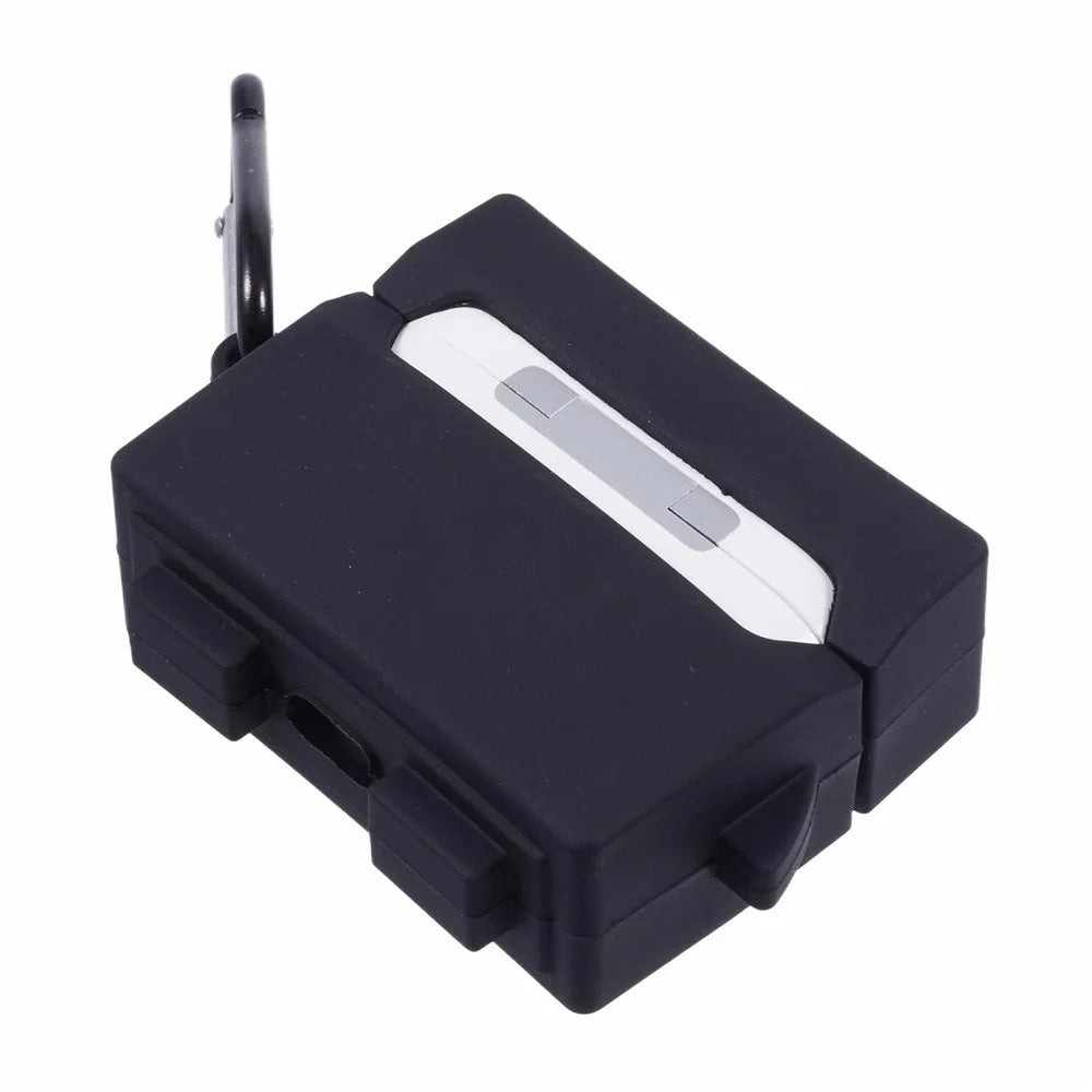 For Apple AirPods Pro Bluetooth-compatible Earphones Silicone Cover Black Robot Protective Case - 4