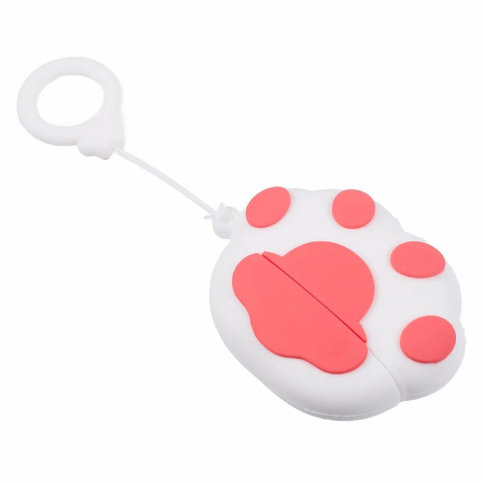For Apple AirPods Pro Bluetooth-compatible Earphones Silicone Cover Cat Claws Protective Case - White - 3