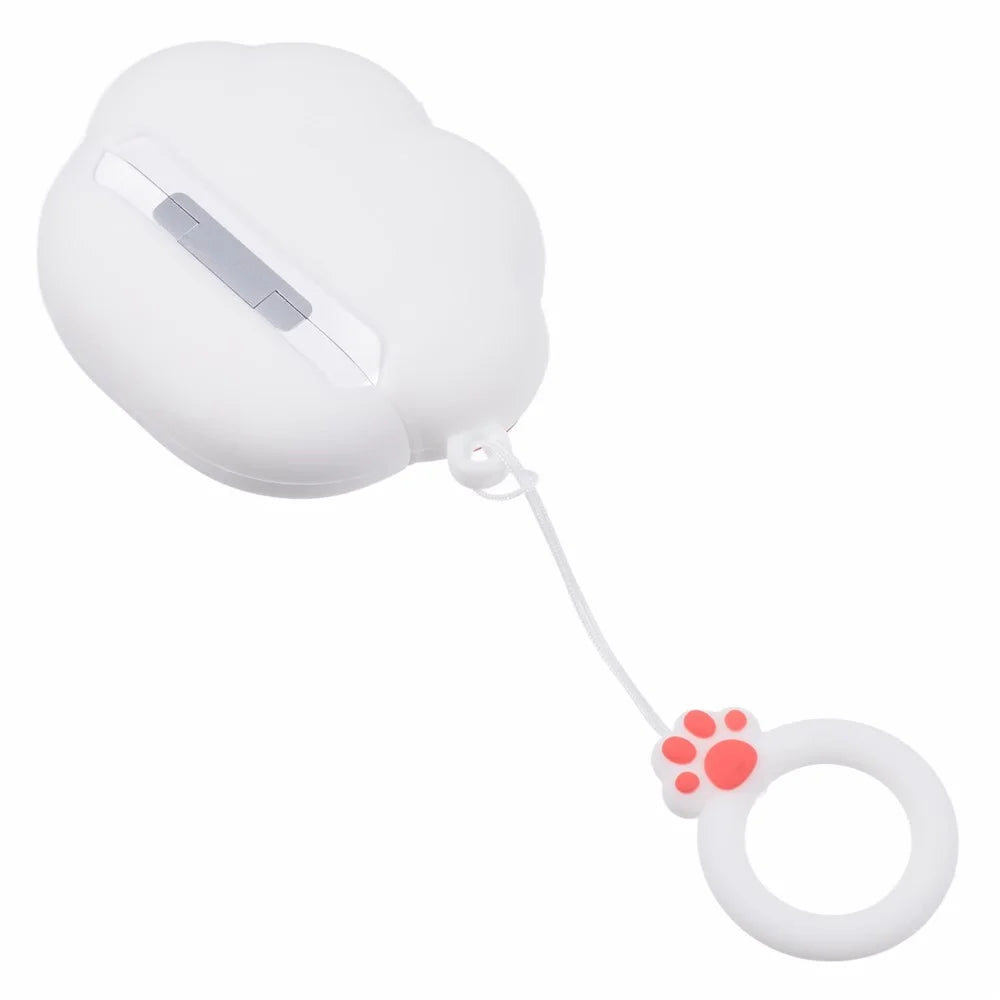 For Apple AirPods Pro Bluetooth-compatible Earphones Silicone Cover Cat Claws Protective Case - White - 4