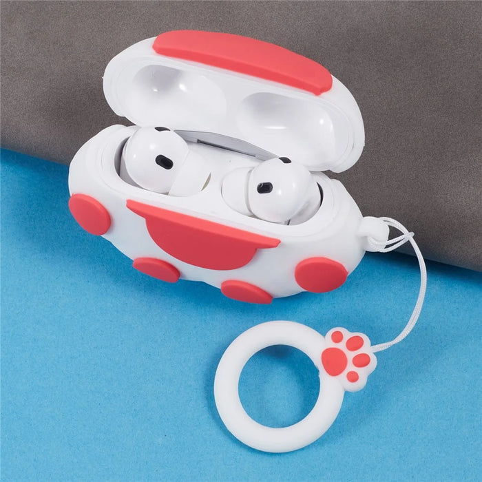 For Apple AirPods Pro Bluetooth-compatible Earphones Silicone Cover Cat Claws Protective Case - White - 7