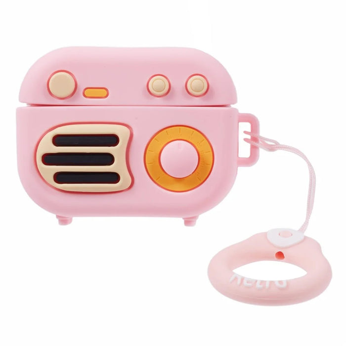 For Apple AirPods Pro Bluetooth-compatible Earphones Silicone Cover Speaker Shape Protective Case - Pink - 1