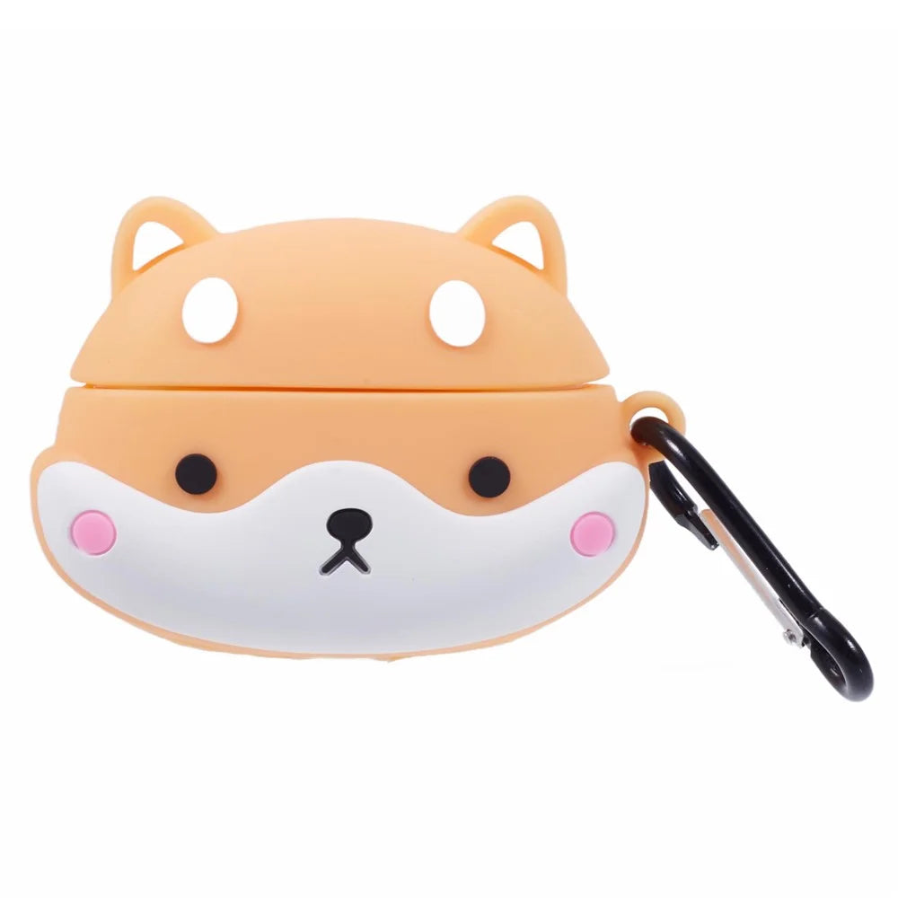 For Apple AirPods Pro Bluetooth-compatible Earphones Silicone Cover Shiba Inu Shape Protective Case - 1