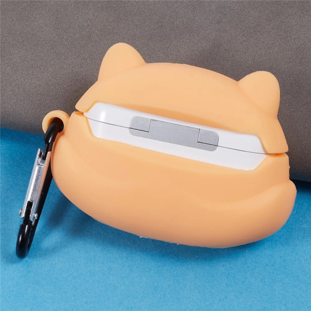 For Apple AirPods Pro Bluetooth-compatible Earphones Silicone Cover Shiba Inu Shape Protective Case - 6