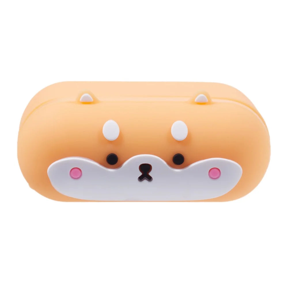For Apple AirPods Pro Silicone Case Shiba Inu Design Bluetooth-compatible Earphone Cover with Carabiner - 3