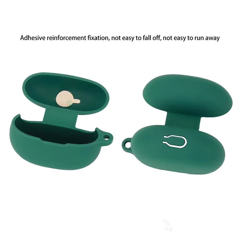 For Honor LCHSE X7i Case Bluetooth-compatible Earphone Silicone Cover with Anti-Lost Buckle - Blackish Green - 3