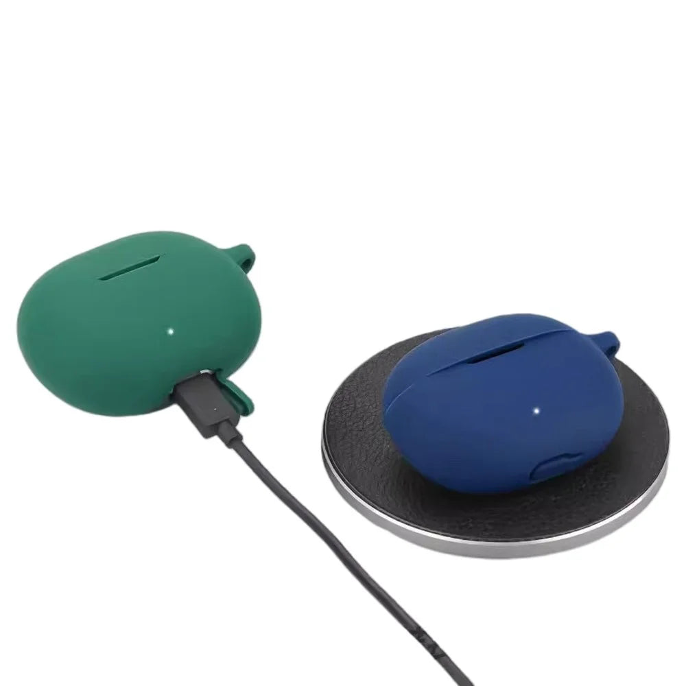 For Honor LCHSE X7i Case Bluetooth-compatible Earphone Silicone Cover with Anti-Lost Buckle - Blackish Green - 4