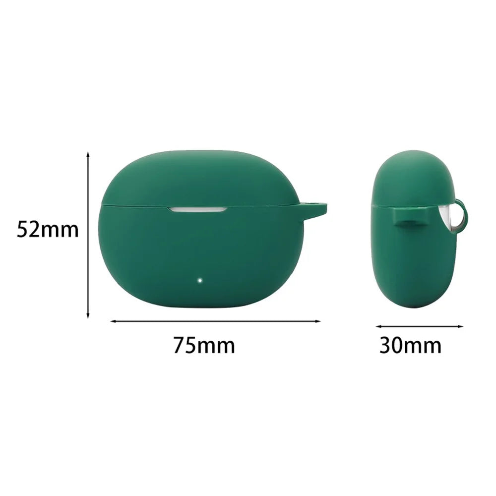 For Honor LCHSE X7i Case Bluetooth-compatible Earphone Silicone Cover with Anti-Lost Buckle - Blackish Green - 7