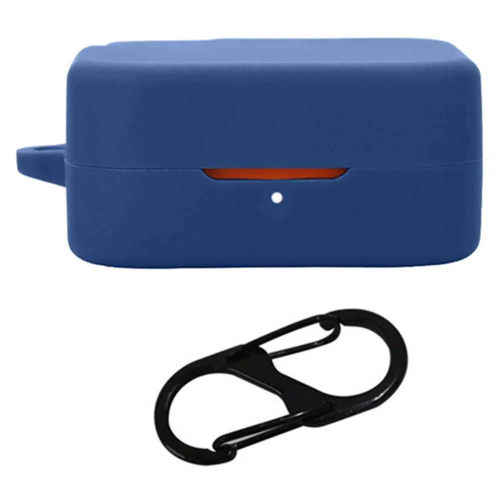 For Nothing CMF Buds Pro 2 Case Bluetooth-compatible Earphone Silicone Cover with Anti-Lost Buckle - Dark Blue - 1