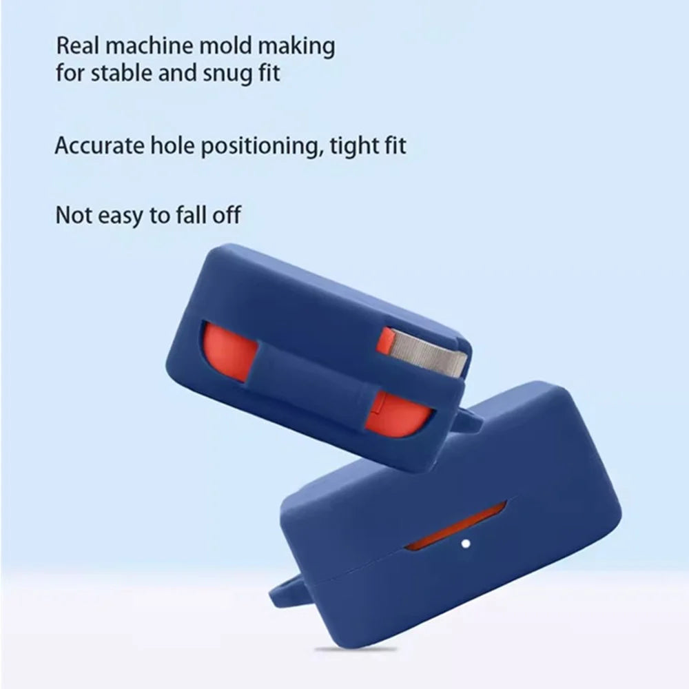 For Nothing CMF Buds Pro 2 Case Bluetooth-compatible Earphone Silicone Cover with Anti-Lost Buckle - Dark Blue - 4