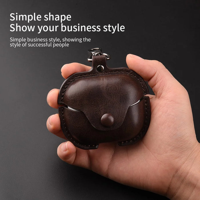 For Samsung Galaxy Buds3 Protective Case Leather+PC Earphone Cover - Brown - 3