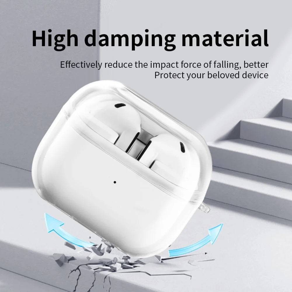 For Samsung Galaxy Buds3 Case Clear PC Bluetooth-compatible Earbuds Protective Cover - 4