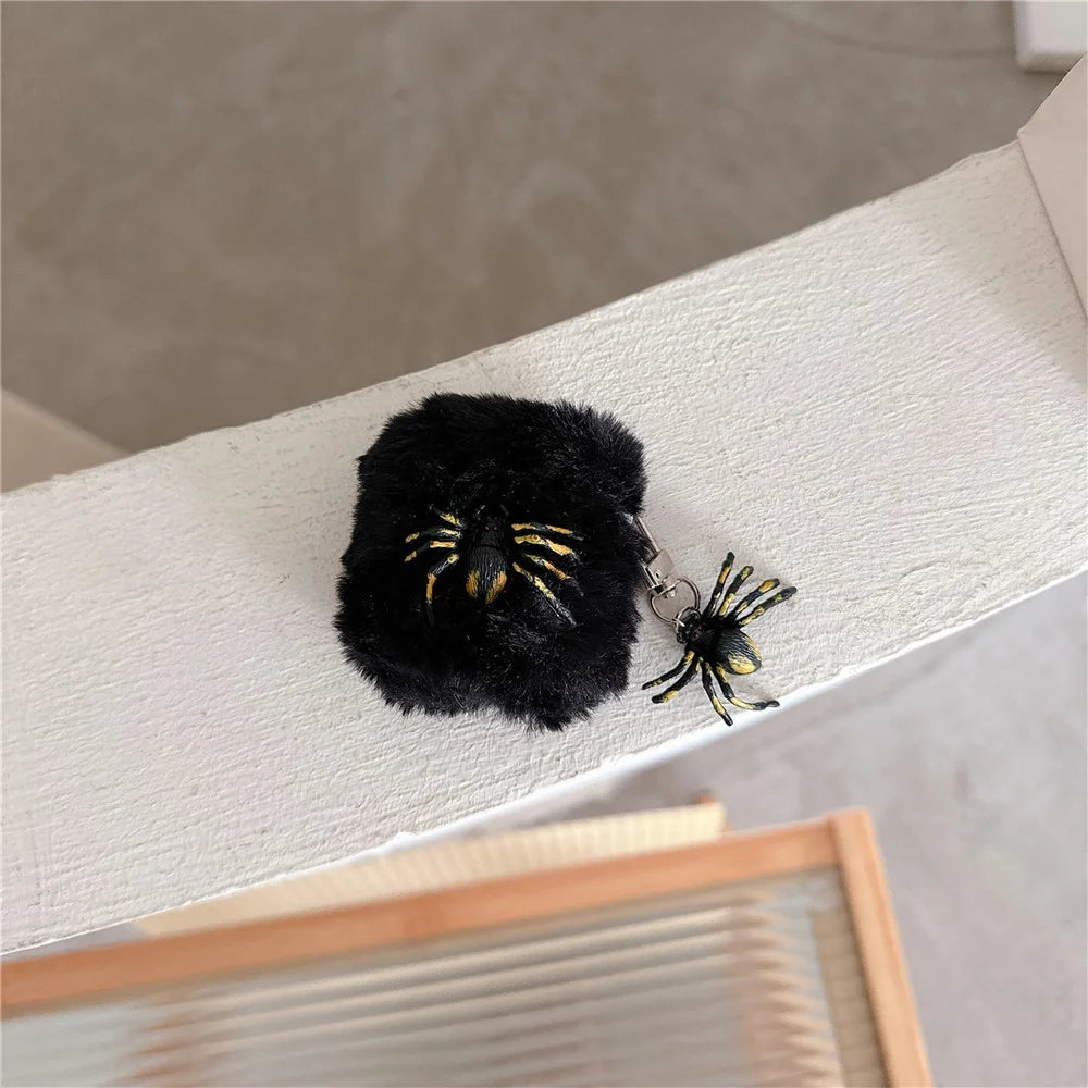 For Apple AirPods with Wireless Charging Case (2019) / AirPods with Charging Case (2019) / (2016) Halloween Fluffy TPU Case with Pendant - 4
