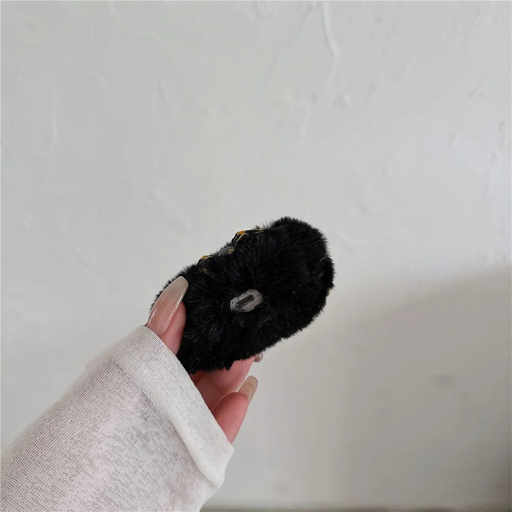 For Apple AirPods with Wireless Charging Case (2019) / AirPods with Charging Case (2019) / (2016) Halloween Fluffy TPU Case with Pendant - 5