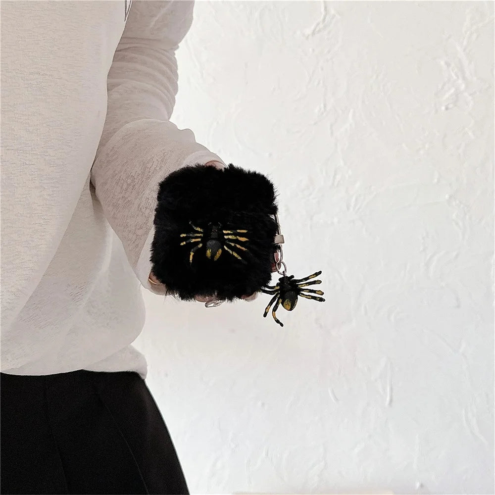 For Apple AirPods with Wireless Charging Case (2019) / AirPods with Charging Case (2019) / (2016) Halloween Fluffy TPU Case with Pendant - 6