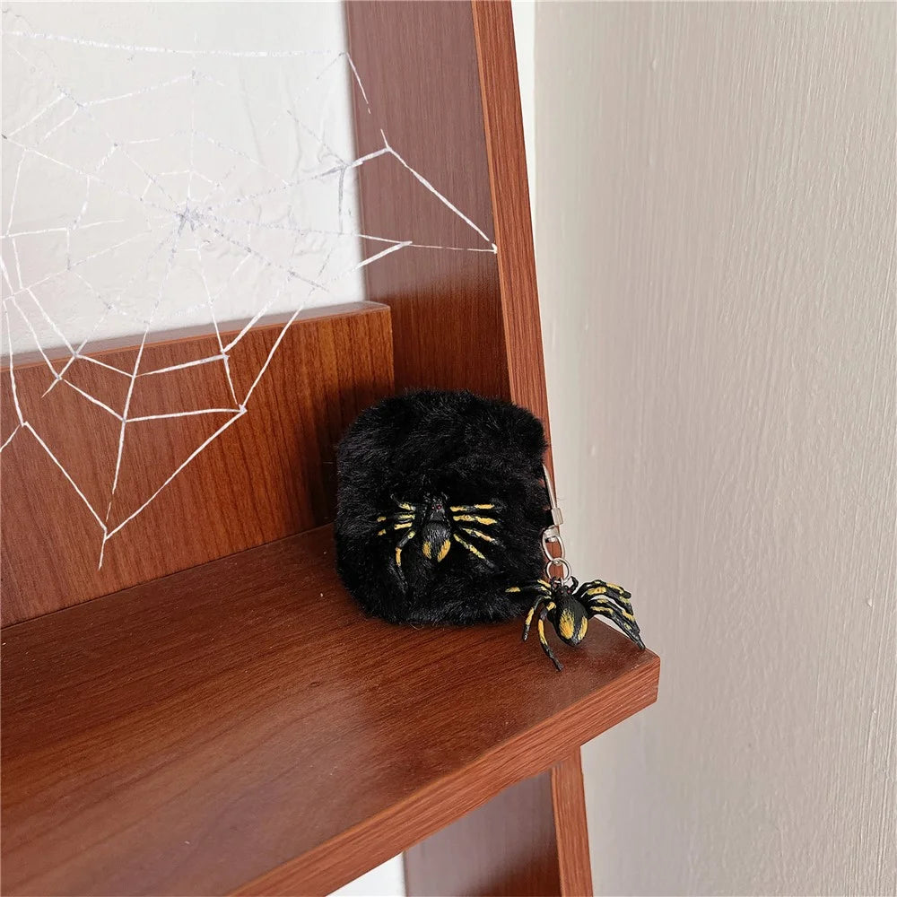 For Apple AirPods with Wireless Charging Case (2019) / AirPods with Charging Case (2019) / (2016) Halloween Fluffy TPU Case with Pendant - 7