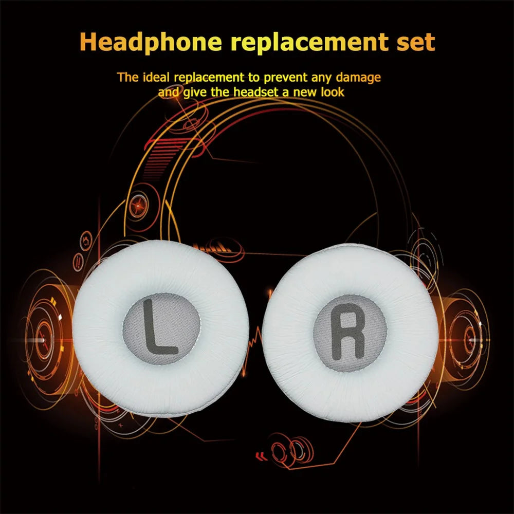 1 Pair Soft Earpads Foam Ear Pads Cushion Cover for JBL Tune 500BT T450BT Headphones - White - 2