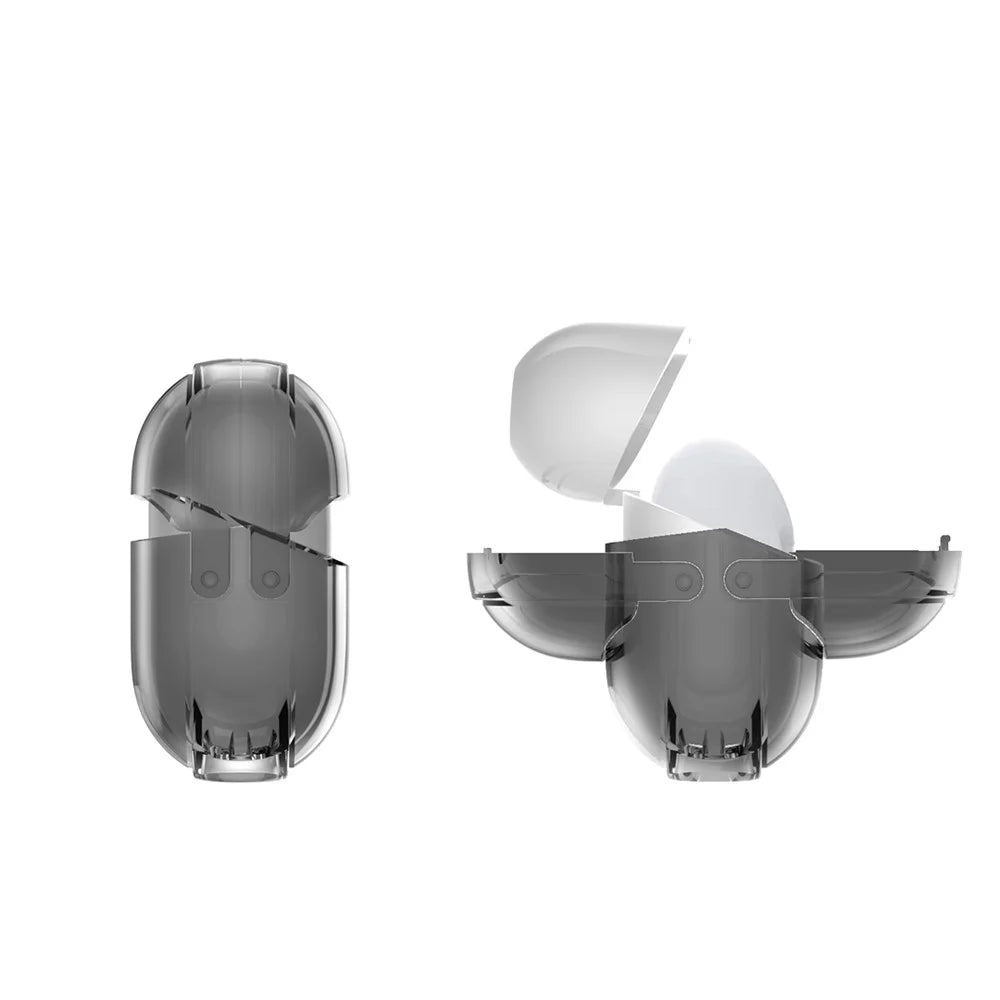For Samsung Galaxy Buds3 / Buds3 Pro Case PC+TPU Earphone Charging Case Cover - Clear Black - 2