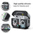 For AirPods Pro 2 Case Cute Astronaut Design Silicone Earphone Cover with Carabiner - Black - 4