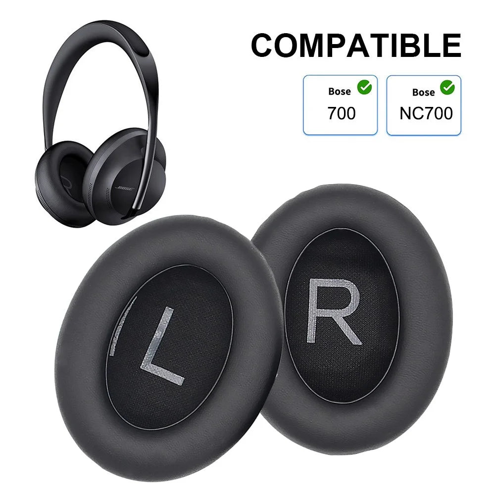 For Bose 700 Noise Cancelling Headphones (NC700) Replacement Ear Pads Protein Leather Ear Cushions - Black - 3
