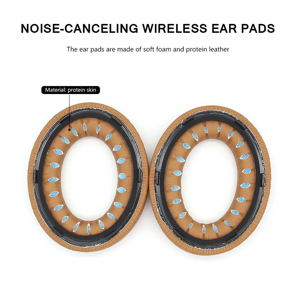 For Bose 700 Noise Cancelling Headphones (NC700) Replacement Ear Pads Protein Leather Ear Cushions - Black - 7