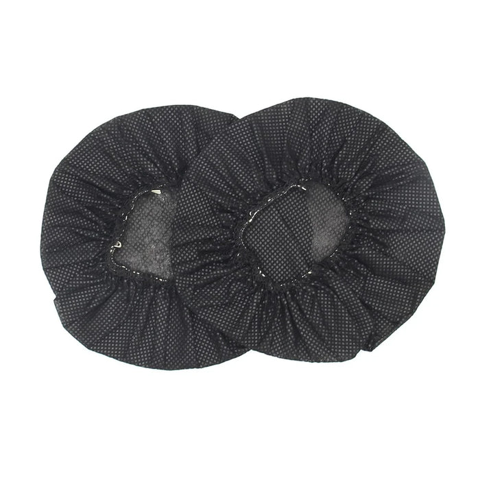 100Pcs 10-13cm Headphone Ear Covers Disposable Sanitary Non-Woven Earpad Covers - Black - 2