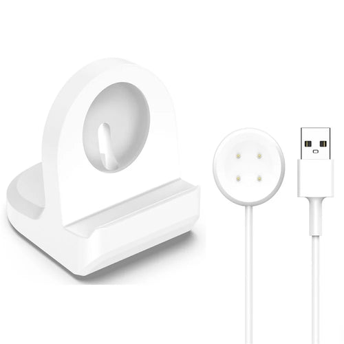 For Google Pixel Watch 3 45mm / 41mm / Watch 2 Charger Dock Smart Watch Holder Desk Stand Charging Station with Cable - White - 1