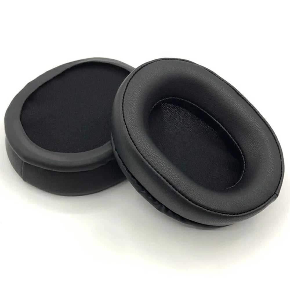 1 Pair Protein Leather Earpads for Audio-Technica ATH-WS990BT Headphone Earmuffs - Black - 1