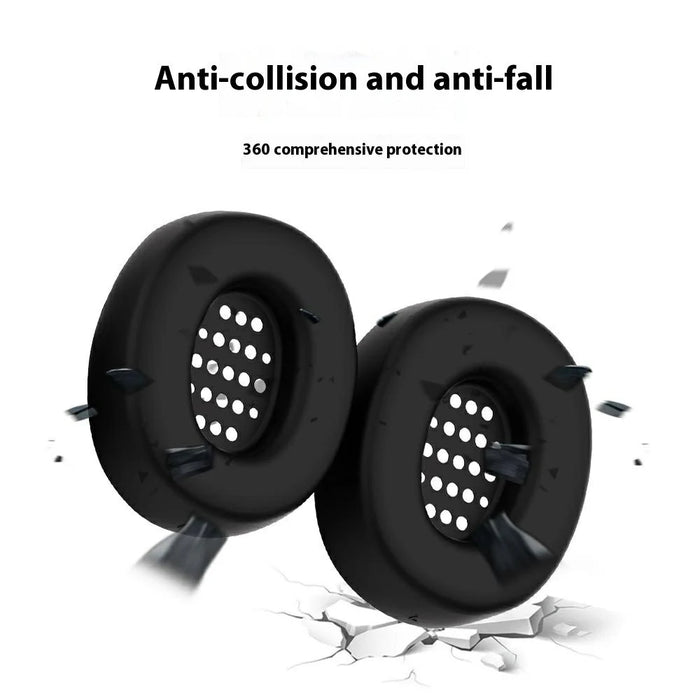 1 Pair Earpad Silicone Case for JBL Tune 770NC On-Ear Headphone Cushion Protective Cover - Black - 2