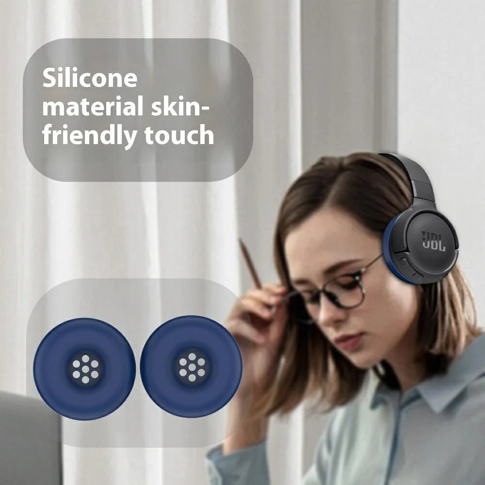 1 Pair Earpad Silicone Case for JBL Tune 520BT On-Ear Headphone Cushion Protective Cover - Purple - 4
