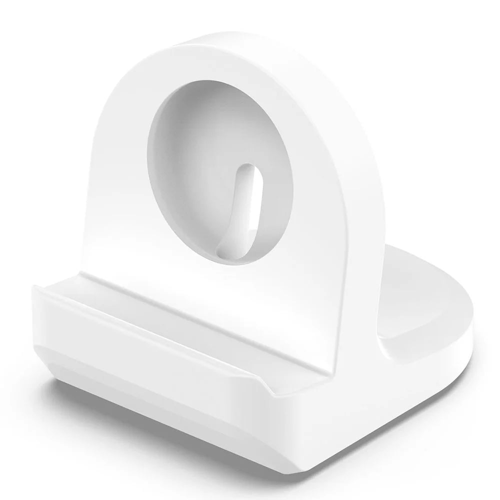 For Google Pixel Watch 3 45mm / 41mm / Watch 2 / Fitbit Ace LTE Charger Holder Silicone Stand Charging Base (No Cable) - White - 1