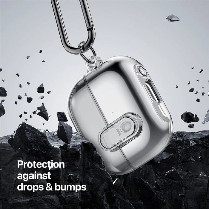 DUX DUCIS SECI Series For Samsung Galaxy Buds3 Pro  /  Buds3 Case PC+TPU Bluetooth-compatible Earbuds Cover with Hook - Clear - 6