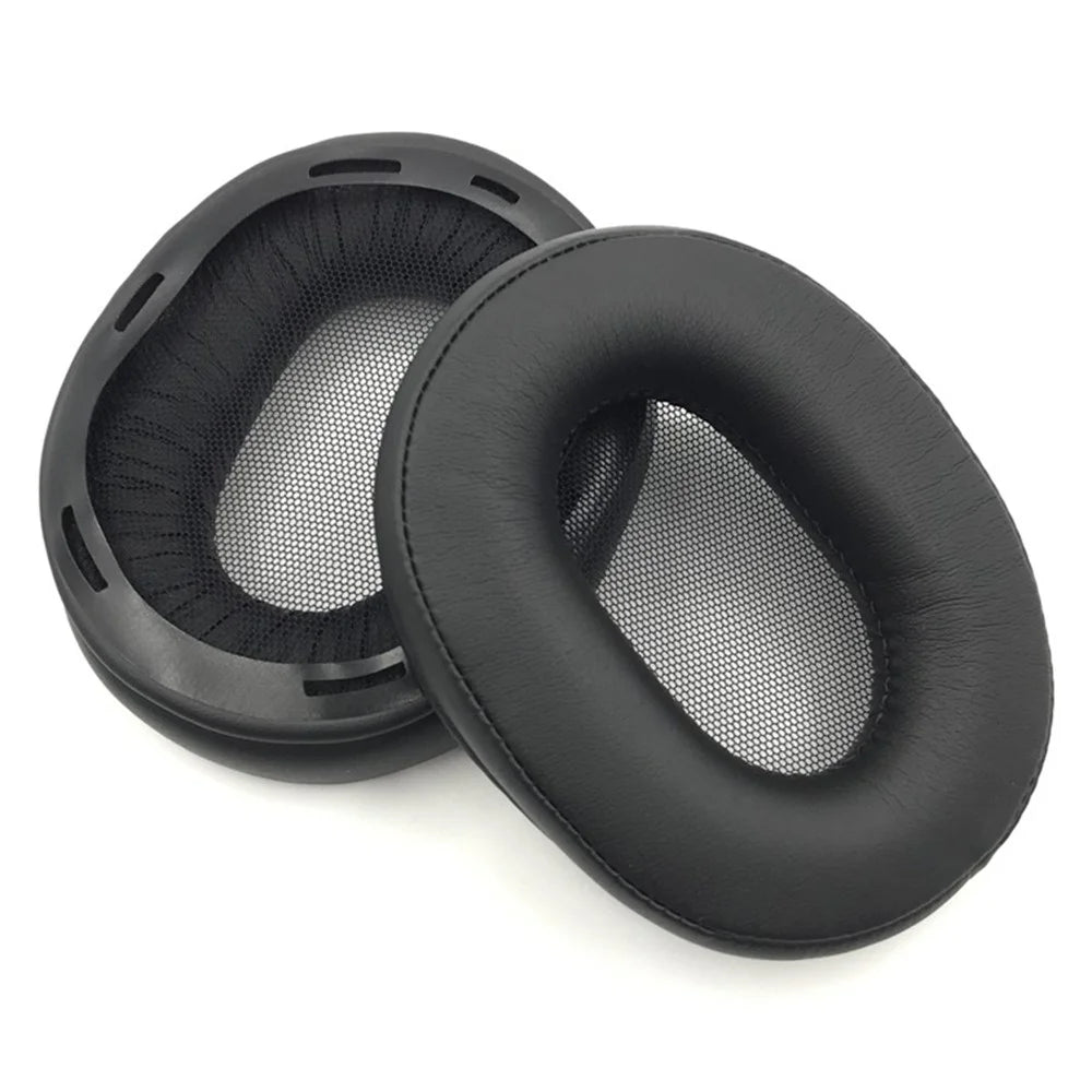 1 Pair For Sony MDR-1R / MDR-1RMK2 Headphone Earpads Soft Leather+Memory Foam Earmuffs - Black - 1