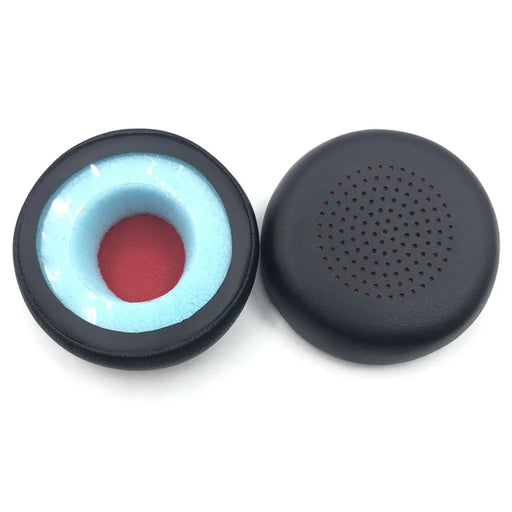 1 Pair For Plantronics Blackwire C5220 / C5210 / C7225 Headphone Earpads Leather+Memory Foam Ear Pads Cushions - Black+Red - 1