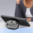 For Samsung Galaxy Buds3 / Buds3 Pro Case Kickstand TPU+PC Earbud Cover with Ring Strap - Transparent Black - 3
