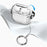 For Samsung Galaxy Buds3 / Buds3 Pro Case Kickstand TPU+PC Earbud Cover with Ring Strap - Transparent Black - 4