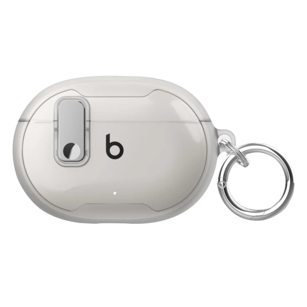For Beats Studio Buds / Studio Buds + Case TPU+PC Earbud Cover with Carabiner - Transparent - 1