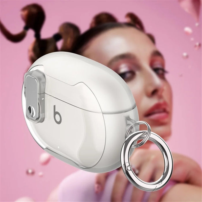 For Beats Studio Buds / Studio Buds + Case TPU+PC Earbud Cover with Carabiner - Transparent - 4