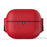 For Apple AirPods Pro Case Secure Dual-Lock Protective Silicone Cover with Carabiner - Red - 1