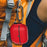 For Apple AirPods Pro Case Secure Dual-Lock Protective Silicone Cover with Carabiner - Red - 5