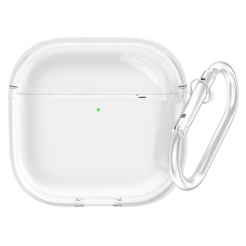 For AirPods 4 Earphone Case TPU Shockproof Clear Protective Cover with Keychain - 1