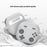 For AirPods 4 Case Game Console Shape Earphones Silicone Shell with Carabiner - Rock Grey - 4